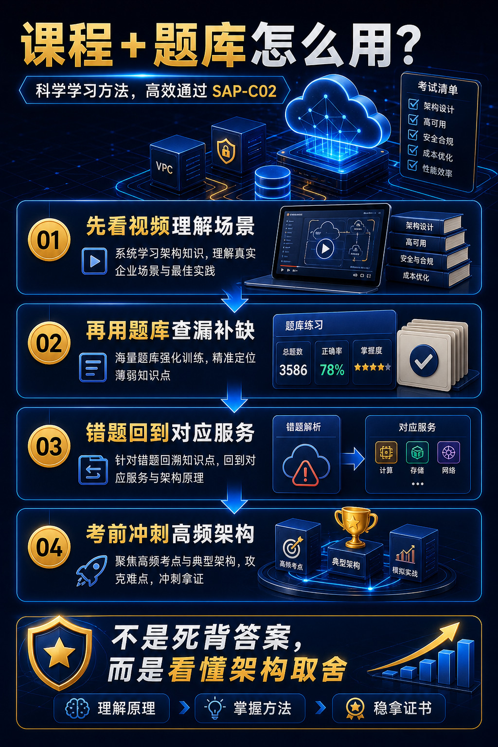 AWS SAP-C02 课程和题库配合学习方法